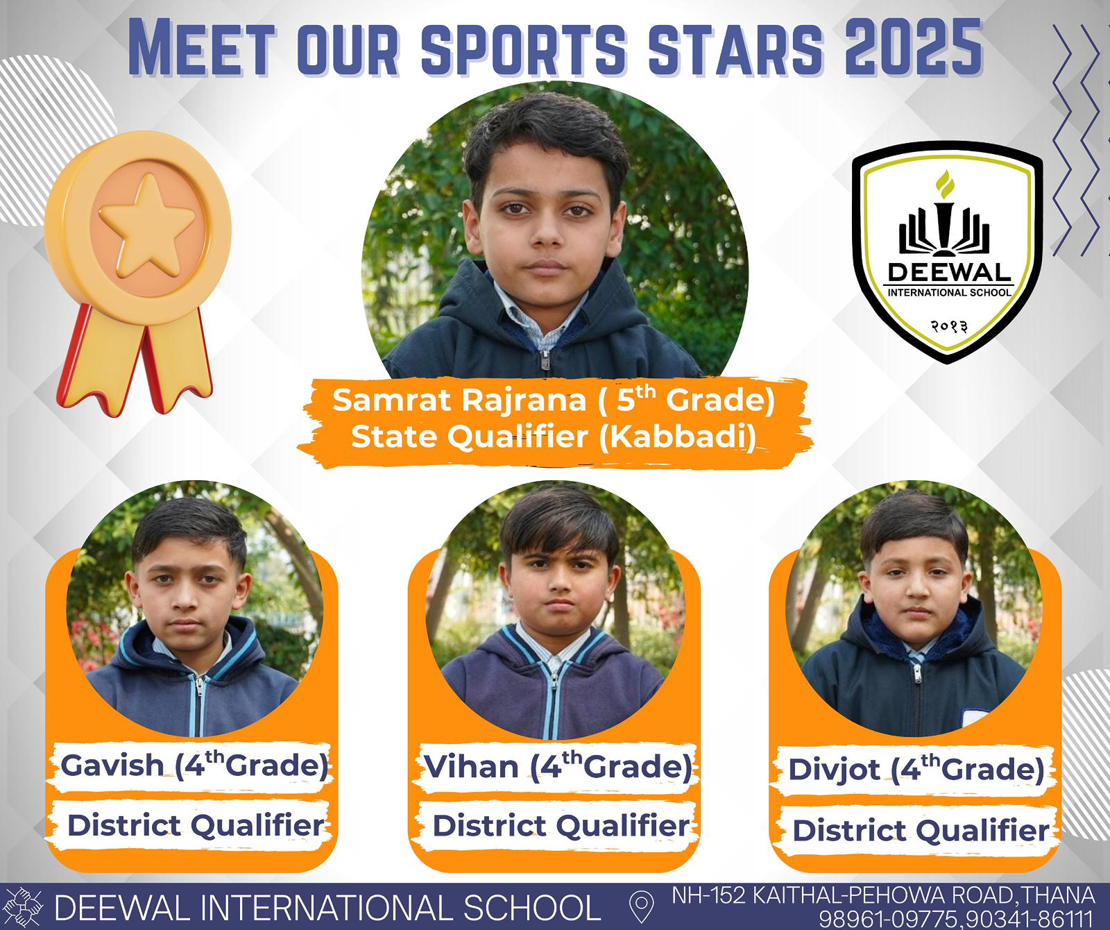 MEET OUR SPORTS STARS 2025